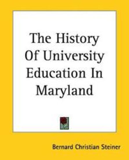 History Of University Education In Maryland