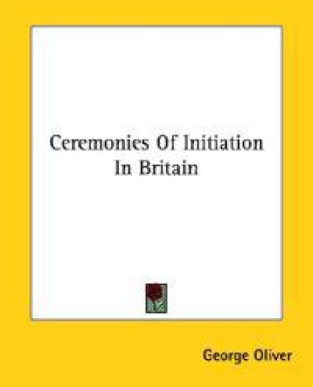 Ceremonies of Initiation in Britain