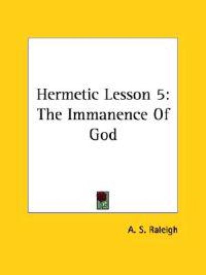 The Immanence of God