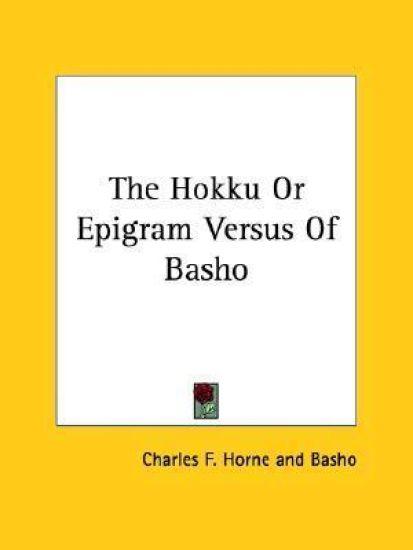 The Hokku or Epigram Versus of Basho