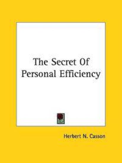 The Secret of Personal Efficiency