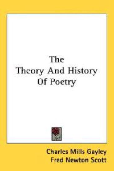 The Theory and History of Poetry