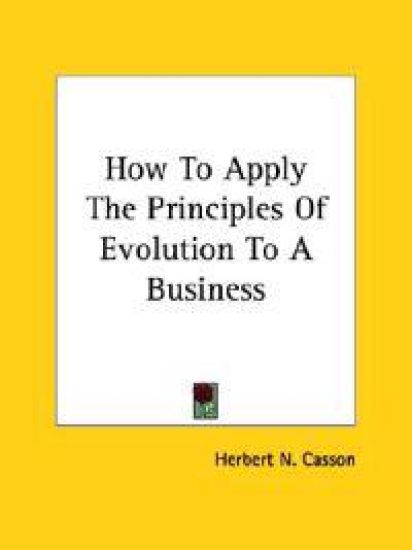 How to Apply the Principles of Evolution to a Business