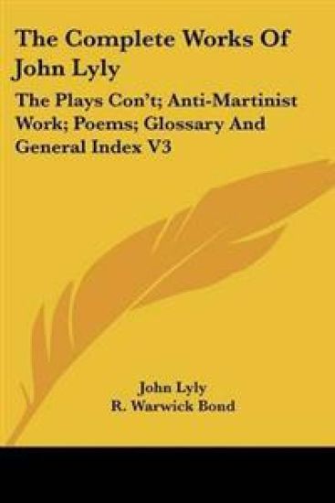 Complete Works Of John Lyly