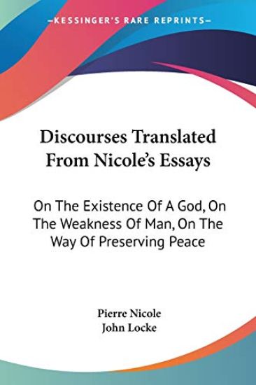 Discourses Translated from Nicole's Essays