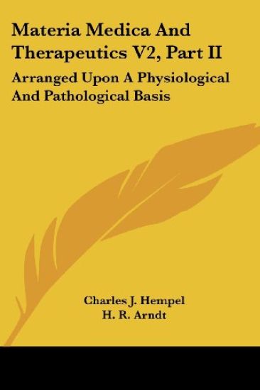 Materia Medica and Therapeutics