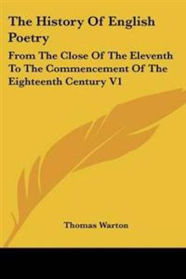 The History of English Poetry