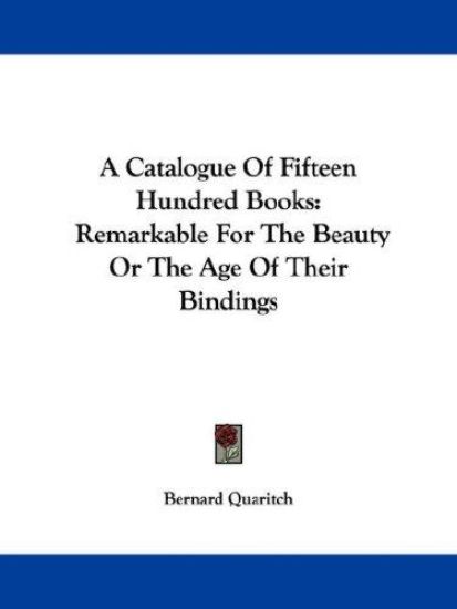 A Catalogue of Fifteen Hundred Books