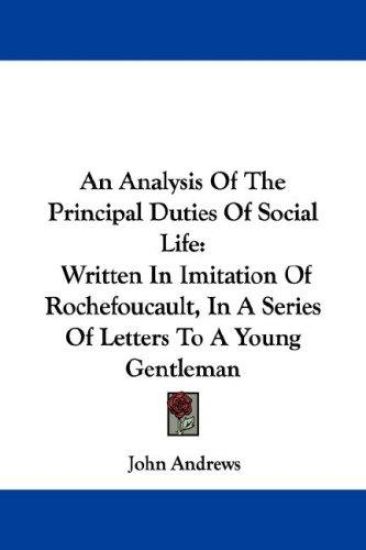An Analysis Of The Principal Duties Of Social Life – John Andrews, kirjan kansikuva