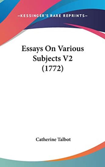 Essays On Various Subjects V2 (1772)