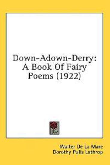 Down-adown-derry – Walter De LA Mare, kirjan kansikuva