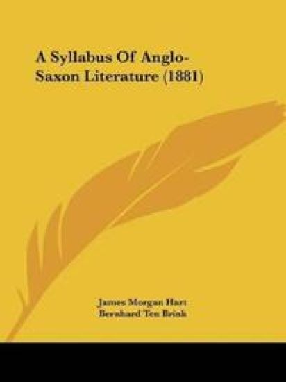 A Syllabus Of Anglo-Saxon Literature (1881)