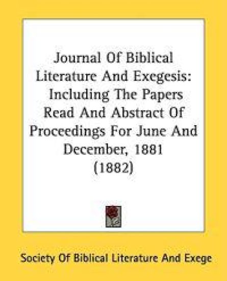 Journal of Biblical Literature and Exegesis
