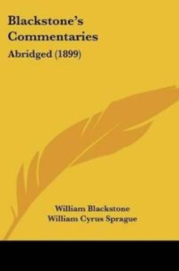 Blackstone's Commentaries