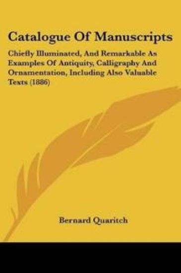 Catalogue Of Manuscripts