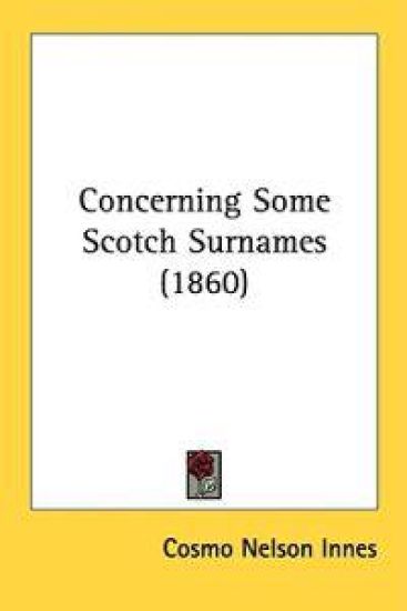 Concerning Some Scotch Surnames (1860)