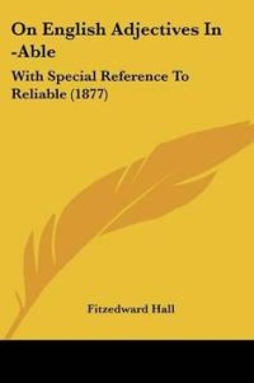 On English Adjectives In -Able