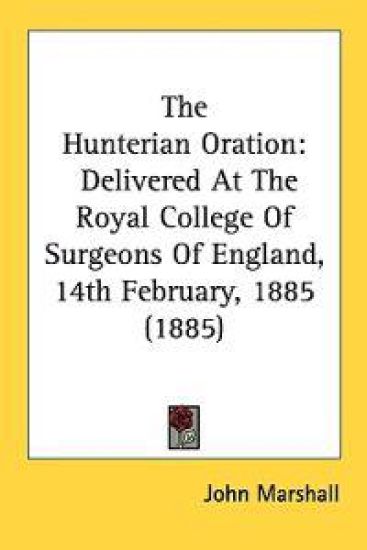 The Hunterian Oration