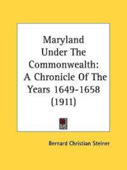 Maryland Under the Commonwealth