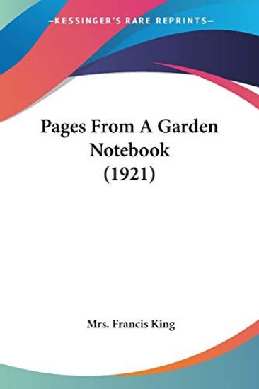 Pages from a Garden Notebook – Francis King, kirjan kansikuva