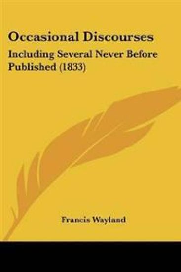 Occasional Discourses – Francis Wayland, kirjan kansikuva