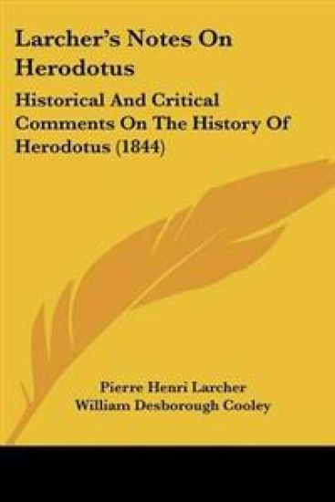 Larcher's Notes On Herodotus