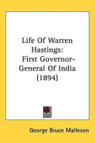 Life of Warren Hastings