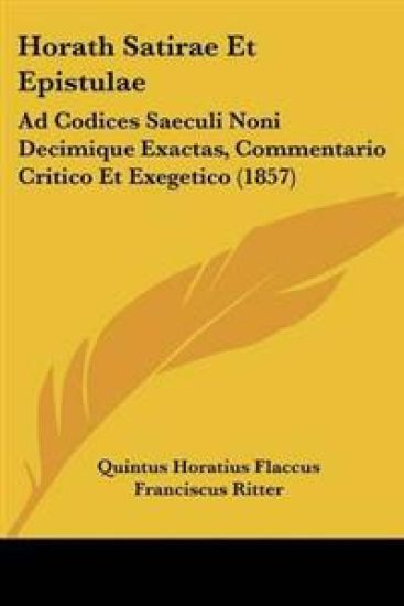 Horath Satirae Et Epistulae