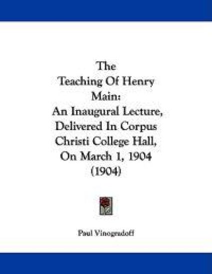 The Teaching Of Henry Main