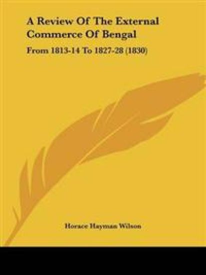 Review Of The External Commerce Of Bengal