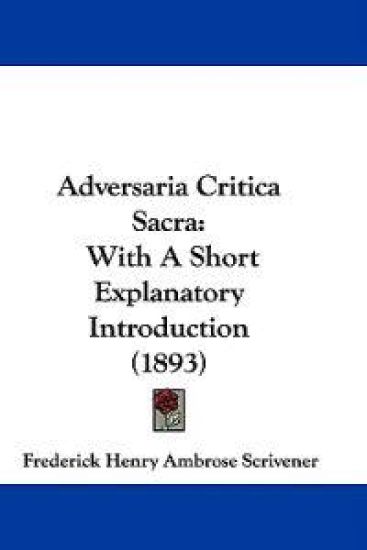 Adversaria Critica Sacra