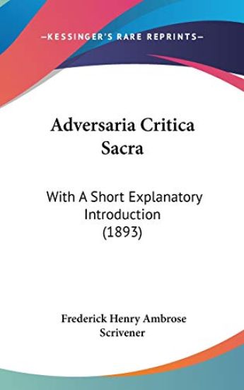 Adversaria Critica Sacra