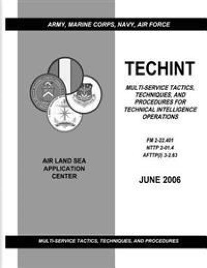 Techint: Multi-Service Tactics, Techniques, and Procedures for Technical Intelligence Operations (FM 2-22.401 / NTTP 2-01.4 / AFTTP(I) 3-2.63)