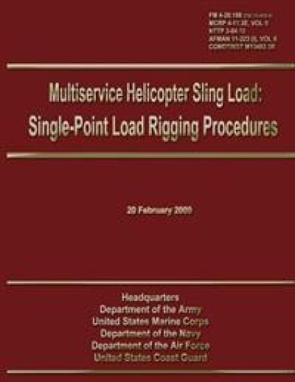 Multiservice Helicopter Sling Load: Single-Point Load Rigging Procedures: Field Manual 4-20.198 (FM 10-450-4)/MCRP 4-11.3E, VOL II/NTTP 3-04.12/ AFMAN