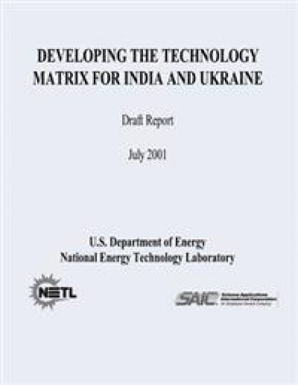 Developing The Technology Matrix for India and Ukraine (Draft Report)