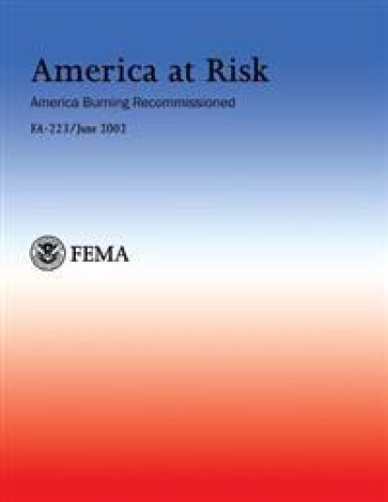 America at Risk: America Burning Recommissioned: FA-223 – U. Department of Homeland Security Fema, kirjan kansikuva