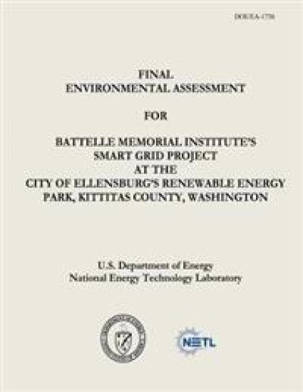 Final Environmental Assessment for Battelle Memorial Institute's Smart Grid Project at the City of Ellensburg's Renewable Energy Park, Kittitas County