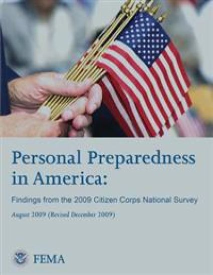 Personal Preparedness in America: Findings from the 2009 Citizen Corps National Survey