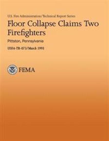 Floor Collapse Claims Two Firefighters – U. Department of Homeland Security Fema, kirjan kansikuva