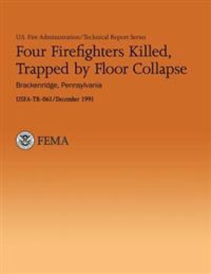 Four Firefighters Killed, Trapped by Floor Collapse – U. Department of Homeland Security Fema, kirjan kansikuva