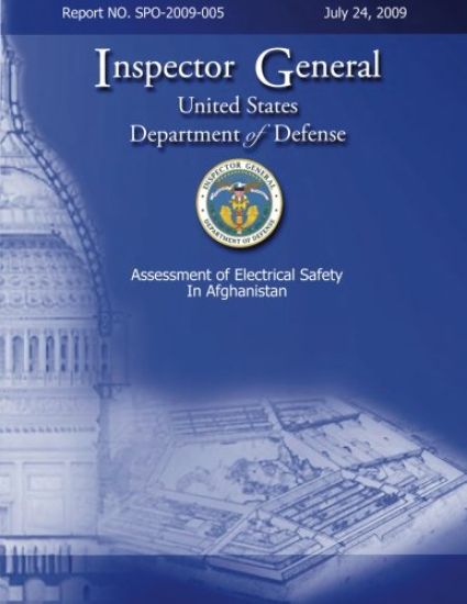 Assesment of Electrical Safety in Afghanistan: Report #SPO-2009-005