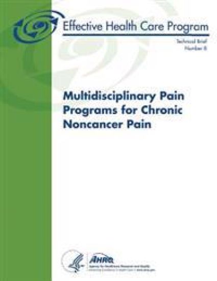 Multidisciplinary Pain Programs for Chronic Noncancer Pain: Technical Brief Number 8