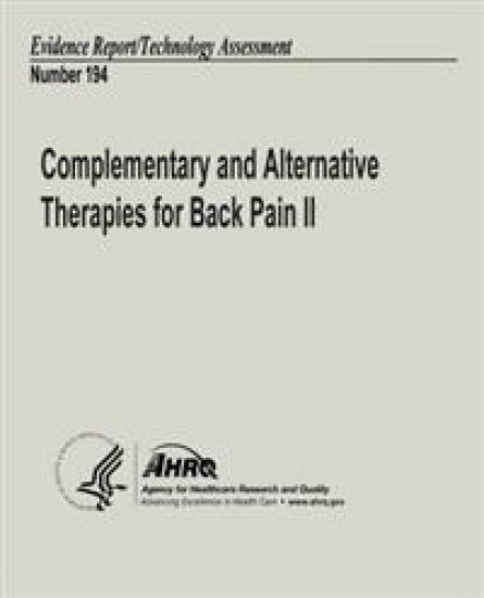 Complementary and Alternative Therapies for Back Pain II: Evidence Report/Technology Assessment Number 194