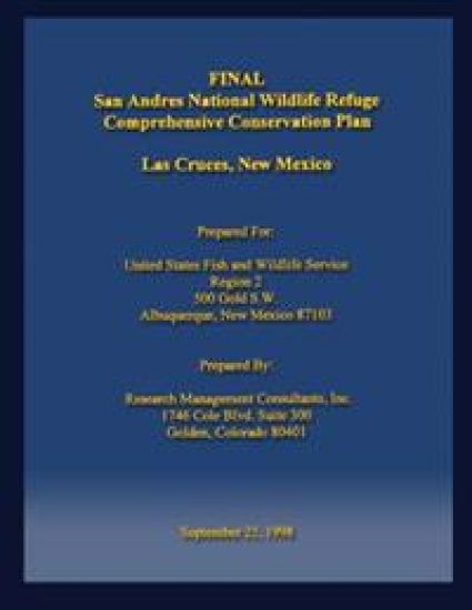 San Andres National Wildlife Refuge Comprehensive Conservation Plan