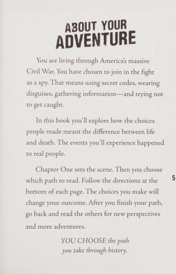 Spies of the Civil War: An Interactive Espionage Adventure