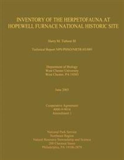 Inventory of the Herpetofauna at Hopewell Furnace National Historic Site