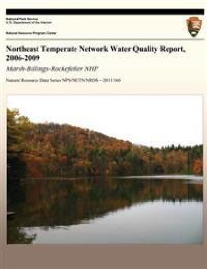 Northeast Temperate Network Water Quality Report, 2006-2009: Marsh-Billings-Rockefeller NHP
