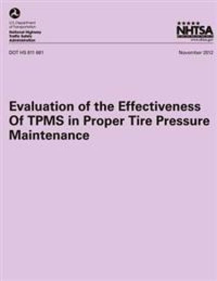 Evaluation of the Effectiveness of TPMS in Proper Tire Pressure Maintenance