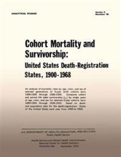 Cohort Mortality and Survivorship: United States Death- Registration States, 1900-1968