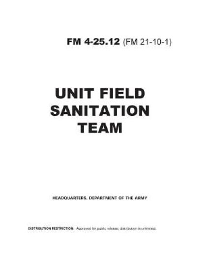 Unit Field Sanitation Team – Department Of the Army, kirjan kansikuva